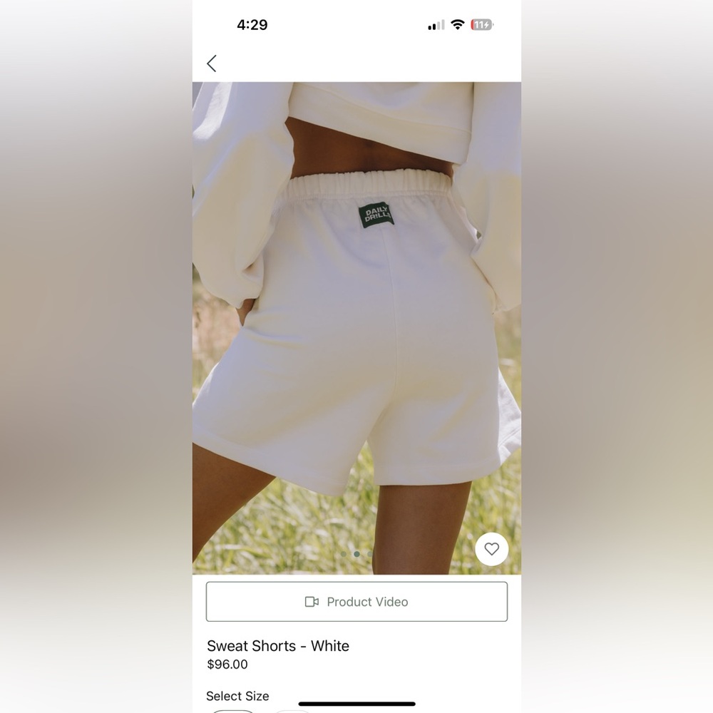 DAILY DRILLS WHITE ASPEN SWEATSHORTS!!